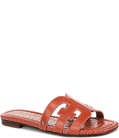 Sam Edelman Bay Leather Double E Logo Slide Sandals