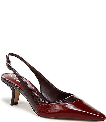 Sam Edelman Bayley Slingback Colorblock Leather Pointed Toe Pumps