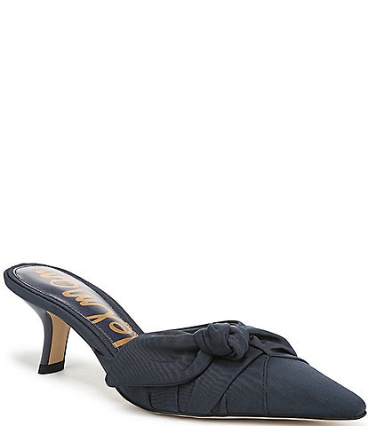Sam Edelman Bex Silk Knot Detail Pointed Toe Dress Mules