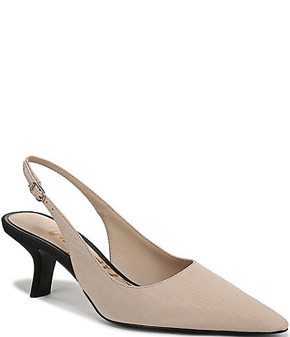 Sam Edelman Bianka Color Block Fabric Pointed Toe Slingback Pumps