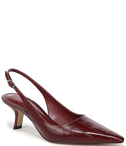 Sam Edelman Bianka Glossy Leather Pointed Toe Slingback Pumps