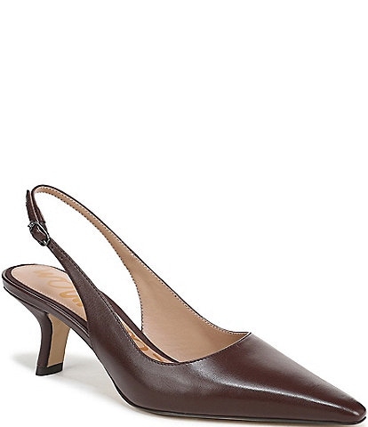 Sam Edelman Bianka Leather Pointed Toe Slingback Pumps