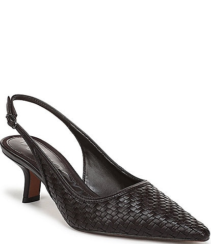 Sam Edelman Bianka Woven Pointed Toe Slingback Pumps