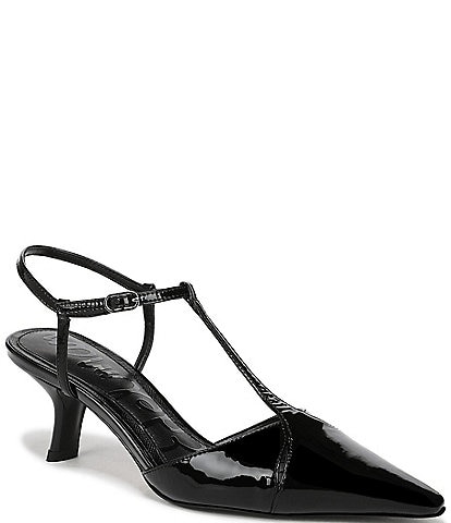 Sam Edelman Briella Patent Leather T-Strap Pointed Toe Dress Pumps