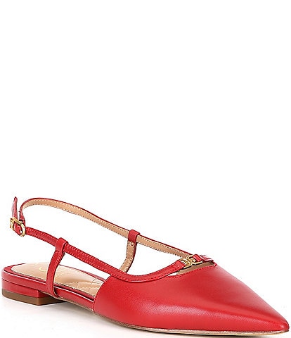 Sam Edelman Cohen Slingback Leather Point Toe Flats