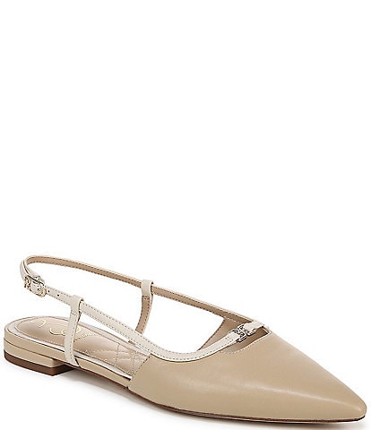 Sam Edelman Cohen Slingback Leather Point Toe Flats