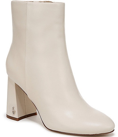 Sam Edelman Daria Leather Block Heel Ankle Booties