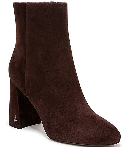 Sam Edelman Daria Suede Block Heel Ankle Booties