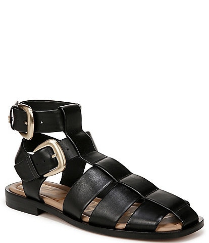 Sam Edelman Dawn Leather Strappy Double Buckle Gladiator Sandals