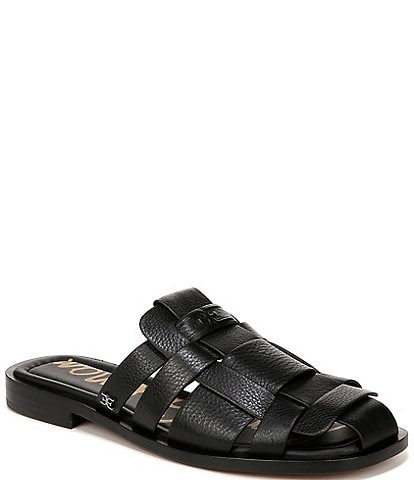 Sam Edelman Dina Leather Strappy Slide Sandals