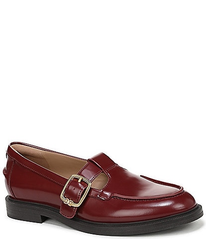 Sam Edelman Elaina Leather T Strap Oversize Buckle Slip Mary Jane Loafers
