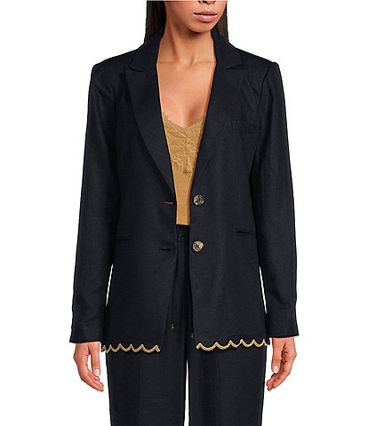 Sam Edelman Enola Single Breasted Notch Collar Long Sleeve Coordinating Blazer