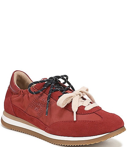 Sam Edelman Evara Nylon and Suede Logo Lace Up Sneakers
