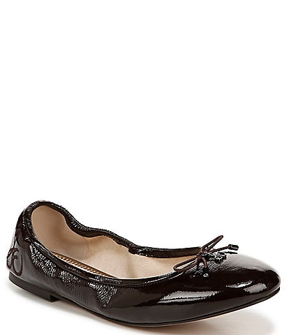 Sam Edelman Felicia Patent Leather Bow Detail Ballet Flats