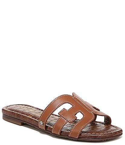 Sam Edelman Girls' Bay Leather Flat Slide Sandals (Youth)