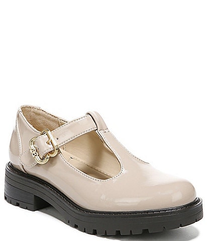 Sam Edelman Girls' Taelor Mini Lug Sole Patent Leather T-Strap Mary Janes (Youth)