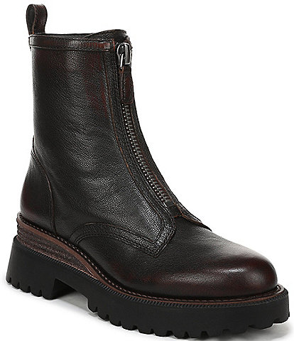 Sam Edelman Grove Leather Center Zip Lug Booties