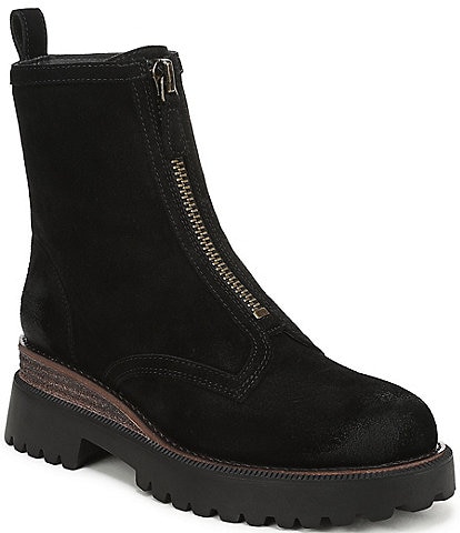 Sam Edelman Grove Suede Center Zip Lug Booties
