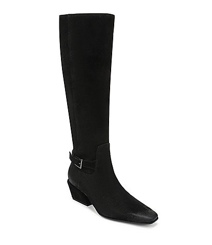 Sam Edelman Haisley Suede Buckle Strap Snip Toe Tall Boots