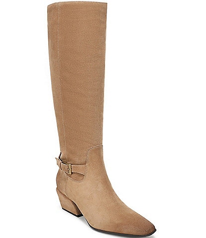Sam Edelman Haisley Suede Buckle Strap Snip Toe Tall Boots
