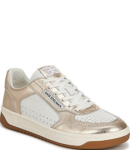 Sam Edelman Harper Leather Low-Top Retro Skater Sneakers