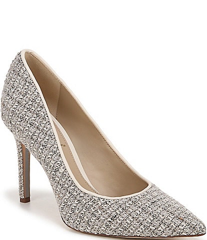 Sam Edelman Hazel Boucle Fabric Pointed Toe Pumps