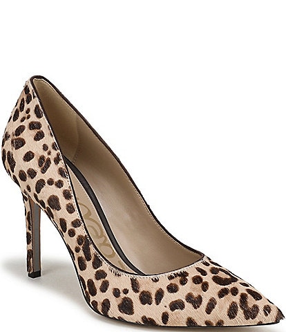 Sam Edelman Hazel Leopard Print Calf Hair Pumps