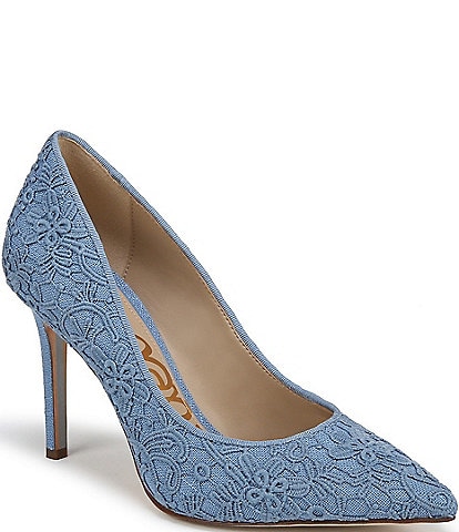 Sam Edelman Hazel Orchid Lace Pointed Toe Pumps