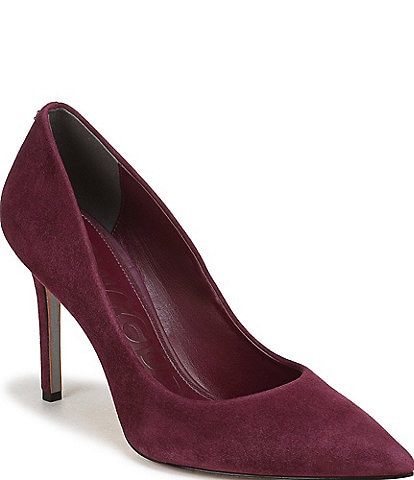 Sam Edelman Hazel Suede Pointed Toe Stiletto Pumps