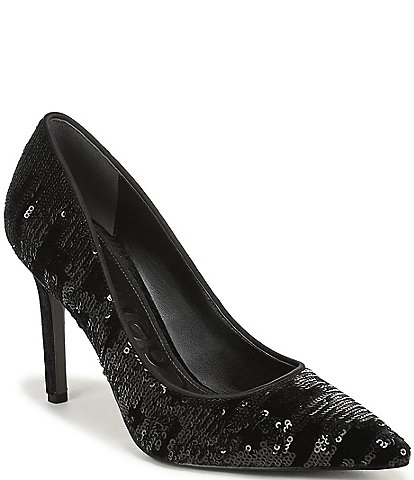 Sam Edelman Hazel Sequin Velvet Pointed Toe Pumps
