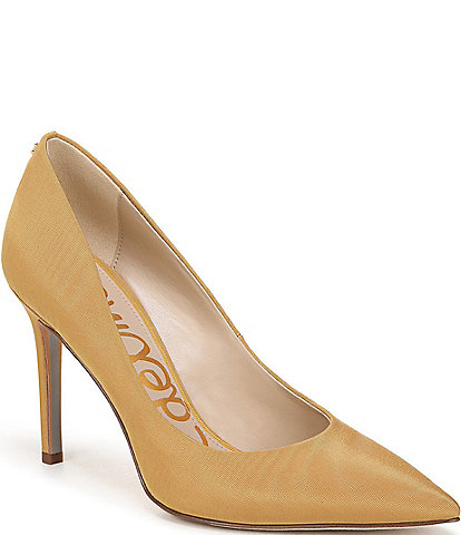 Sam Edelman Hazel Silk Fabric Pointed Toe Pumps