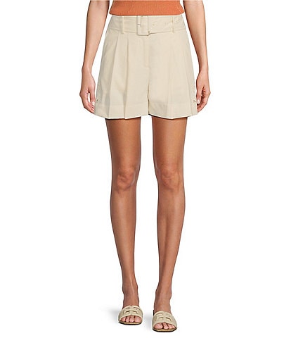 Sam Edelman High Rise Pleated Relaxed Coordinating Trouser Short