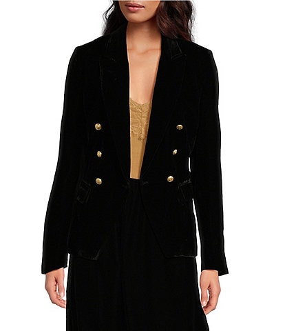 Sam Edelman Imogen Double Breasted Collared Long Sleeve Blazer