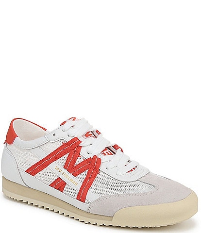 Sam Edelman Irma Mesh and Suede Logo Lace Up Sneakers