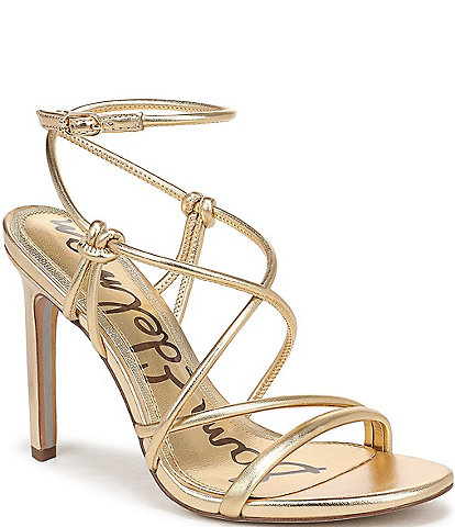 Sam Edelman Isadora Metallic Strappy Ankle Strap Dress Sandals