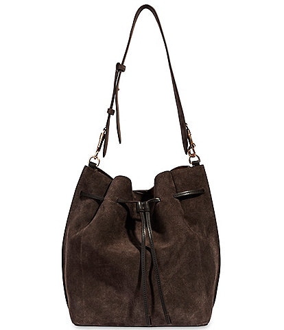Sam Edelman Kate Suede Drawstring Bucket Bag