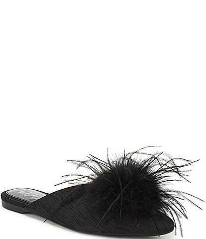 Sam Edelman Khai Moire Fabric Feather Mules
