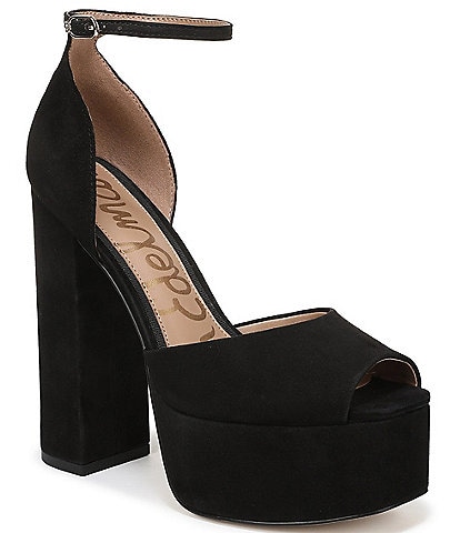 Sam Edelman Kirra Suede Ankle Strap Platform Dress Sandals