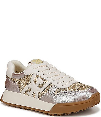 Sam Edelman Langley Retro Raffia Platform Sneakers