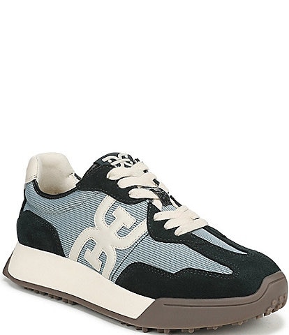 Sam Edelman Langley Suede and Mesh Signature Logo Retro Sneakers