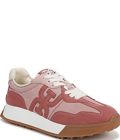 Sam Edelman Langley Suede and Mesh Lace Up Retro Sneakers