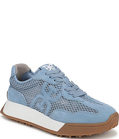 Sam Edelman Langley Suede and Mesh Signature Logo Retro Sneakers
