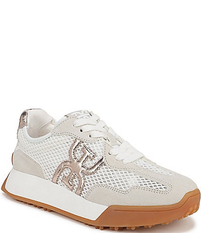 Sam Edelman Langley Suede and Mesh Signature Logo Retro Sneakers