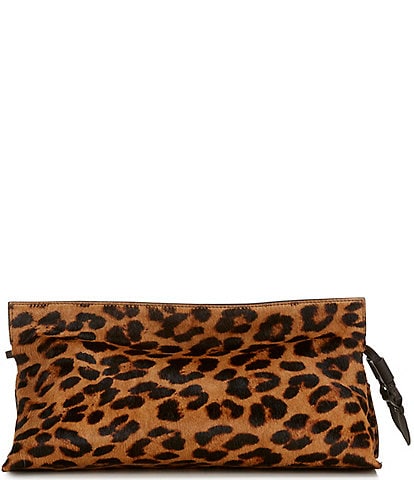 Sam Edelman Leopard Poppy Oversized Drawstring Clutch