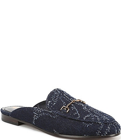 Sam Edelman Linnie Denim Bit Buckle Loafer Mules