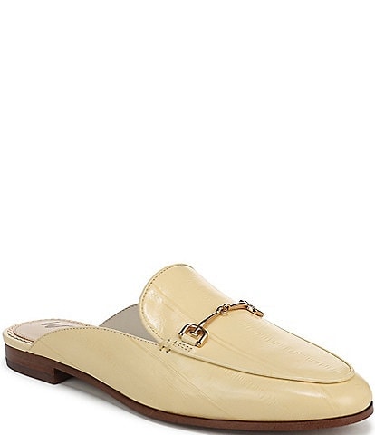 Sam Edelman Linnie Embossed Leather Bit Buckle Loafer Mules