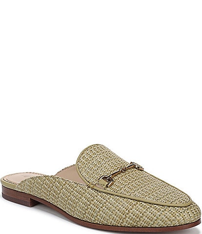 Sam Edelman Linnie Raffia Bit Buckle Loafer Mules