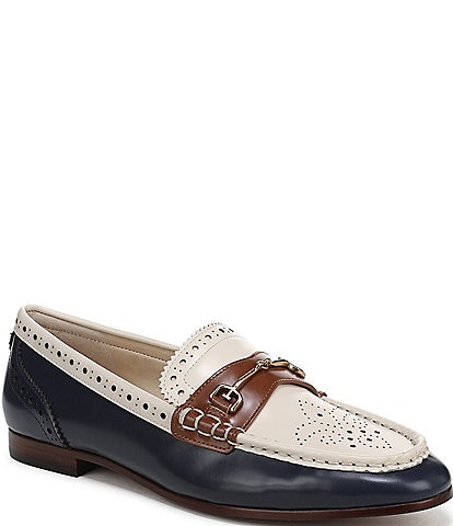 Sam Edelman Liona Perforated Leather Bit Buckle Loafers