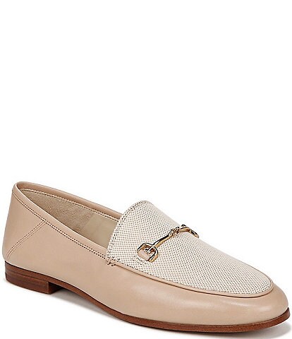 Sam Edelman Loraine Leather and Fabric Bit Detail Flat Loafers