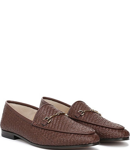 Sam Edelman Loraine Raffia Bit Buckle Loafers